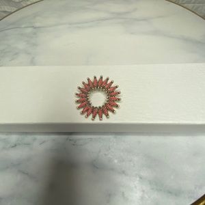 Vintage Gold & Pink Brooch